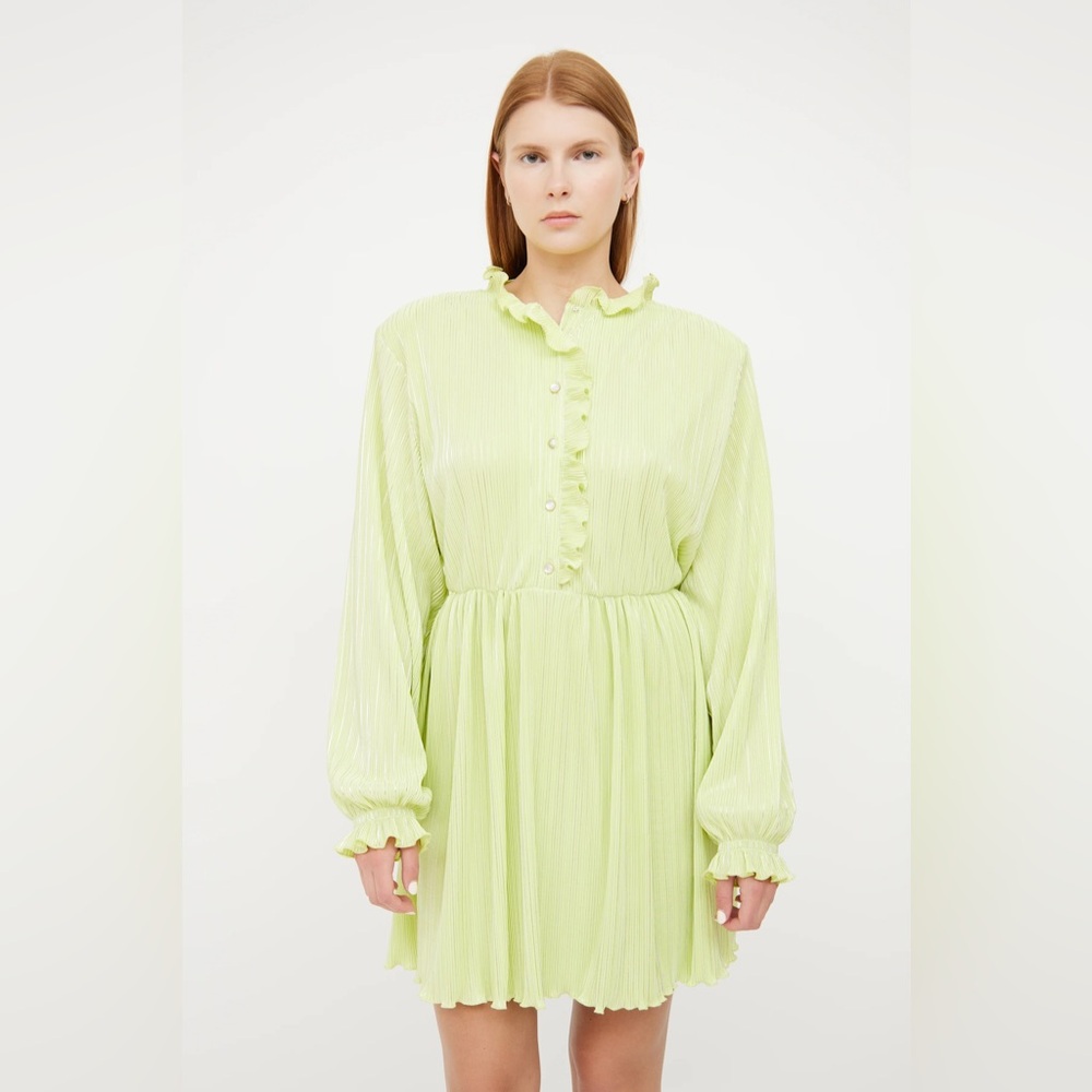 Rotate Birger Christensen || Sunny Lime Ivy Green Mini Dress NWOT